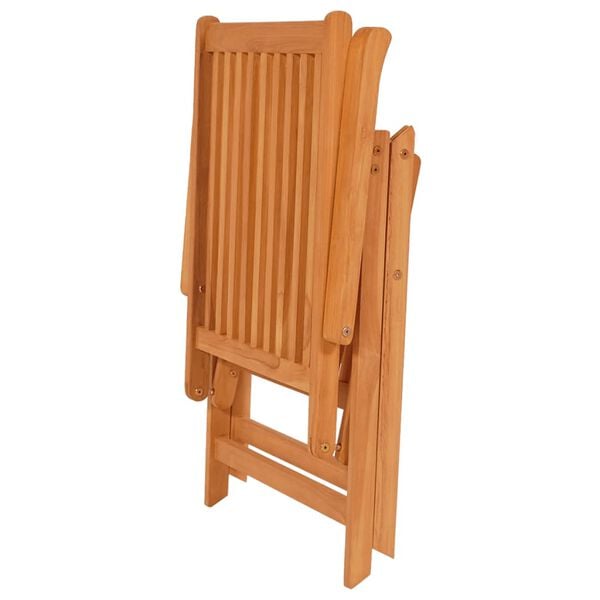 vidaXL Garden Chair Set of 8 Teak wood and black Teak wood and polyester