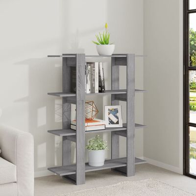 vidaXL Book Cabinet/Room Divider Gray Sonoma 39.4"x11.8"x48.6"