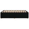 vidaXL Bed Frame Black Polyester, Plywood, Engineered wood, Solid pine wood