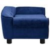 vidaXL Dog Sofa Blue Plush (80% polyester, 20% cotton), solid fir wood