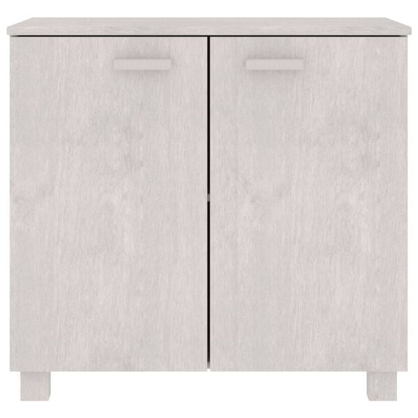 vidaXL Sideboard HAMAR White 33.5"x13.8"x31.5" Solid Wood Pine
