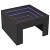 vidaXL Coffee Table Black Engineered wood, Glass Medium