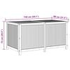 vidaXL Storage Box Solid Acacia wood, Polyethylene 59.1 x 31.5 x 29.5 in