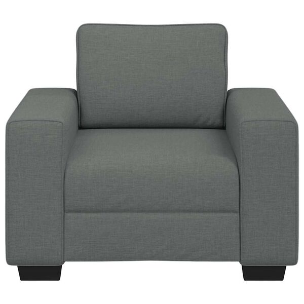 vidaXL Sofa Chair Dark Grey Polyester Single Armchair Other Modern