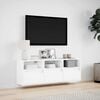 vidaXL TV Wall Cabinet White Engineered wood 51.2x12.2x17.7 in