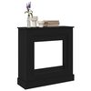 vidaXL Fireplace Surround Black Oak 35.4x11.8x35.4" Engineered Wood