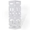 vidaXL White Square Umbrella Stand Storage Holder Walking Stick Steel 19.1"