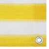 vidaXL Balcony Screen Yellow and White 47.2x236.2" HDPE
