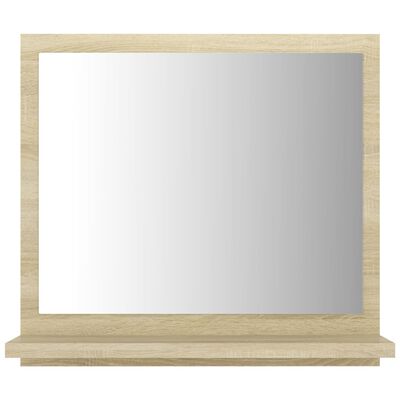 vidaXL Bathroom Mirror Sonoma Oak 15.7"x4.1"x14.6" Engineered Wood