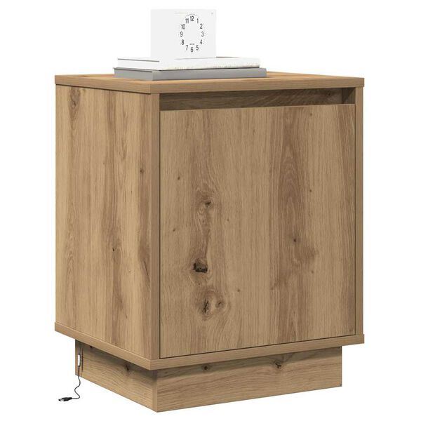 vidaXL Bedside Cabinet Artisan Oak 15.35 x 13.58 x 19.69 in
