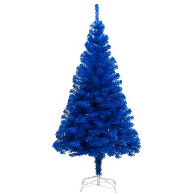 vidaXL Artificial Pre-lit Christmas Tree with Ball Set Blue 59.1" PVC