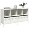 vidaXL Sideboard White Cold-rolled Steel Medium Sideboard Rectangular