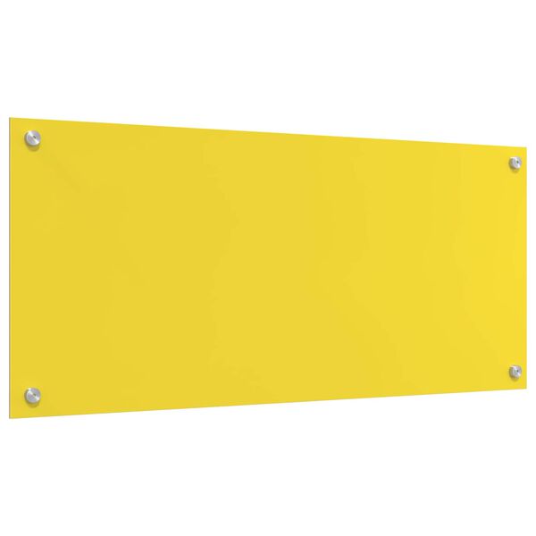 vidaXL Kitchen Backsplash Yellow 35.43 x 15.75 x 0.24 in