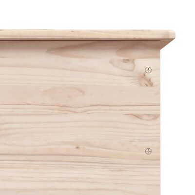 vidaXL Storage Chest with Wheels ALTA 28.7"x15.6"x17.3" Solid Wood Pine