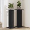 vidaXL Plant Stand 2 pcs Black Oak 11.81 x 11.81 x 31.50 in