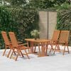 vidaXL Garden Dining Set Reddish-brown Solid eucalyptus wood Medium