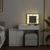 vidaXL Dressing Table White Engineered Wood, Glass Medium Dressing Table