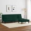 vidaXL Sofa Set Dark Green Velvet, Foam, Wood, Plastic 2 Piece
