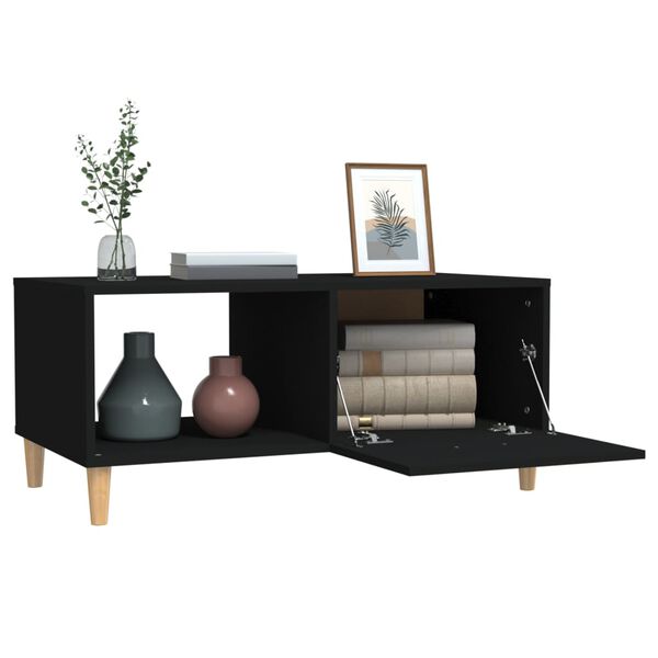 vidaXL Coffee Table Black Engineered wood Medium Coffee Table
