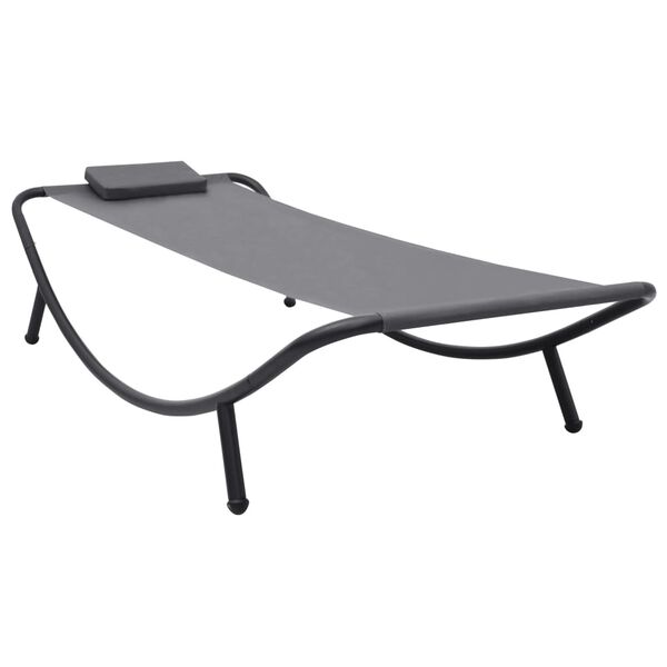 vidaXL Patio Bed Grey 200 x 35.4 " Steel