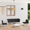 vidaXL Garden Lounge Set White and Anthracite