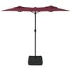 vidaXL Garden Parasol Bordeaux red Polyester and powder-coated iron