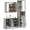 vidaXL Bathroom Furniture Set Gray Sonoma Engineered wood, Metal Medium