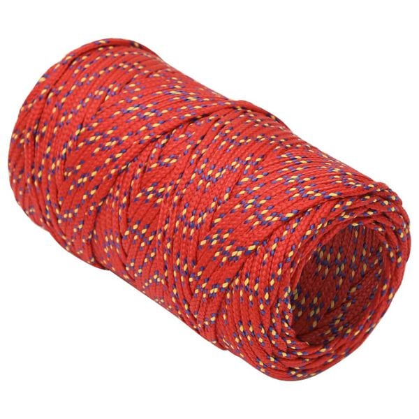vidaXL Boat Rope Red 0.08 " 164.0 ' Polypropylene