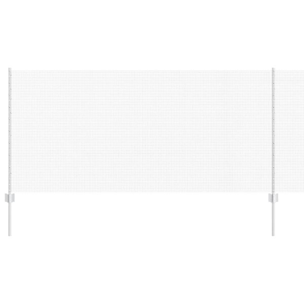 vidaXL Fence with Post Silver 3.28 x 32.81 ft Steel