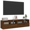 vidaXL TV Wall Cabinet Set of 2 Brown Oak Engineered Wood Standard