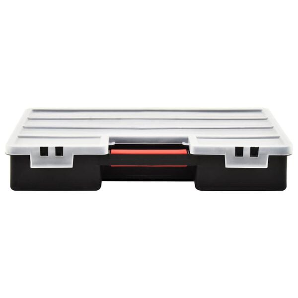 vidaXL Assortment Boxes 2 pcs with Adjustable Dividers 18.11x12.80x3.15" Plastic