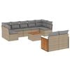 vidaXL Garden Sofa Set Beige, Light Grey