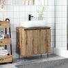 vidaXL Bathroom Cabinet Artisan oak Engineered wood, Iron Medium