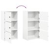 vidaXL Bookcase White Engineered Wood Bookcase Rectangular Modern