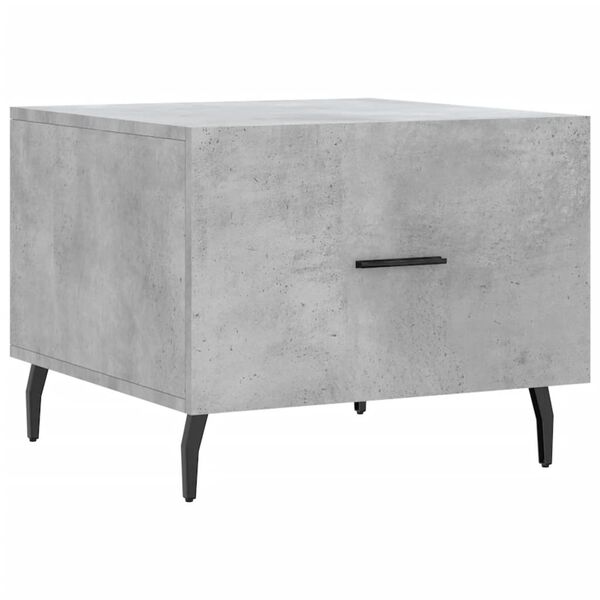 vidaXL Coffee Table Concrete grey Engineered wood, Iron 19.7x19.7 in