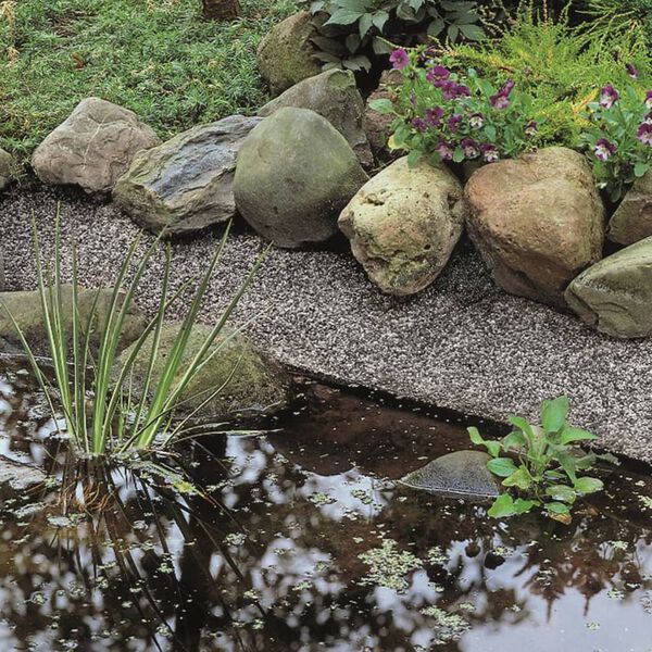 Ubbink Stone Pond Liner Grey PVC coated with fine gravel 16.4x2 ft