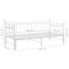 vidaXL Pull-out Sofa Bed Frame without Mattress White Metal 90 x 78.7 "