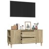 vidaXL TV Cabinet Sonoma oak Engineered wood, solid eucalyptus wood Medium