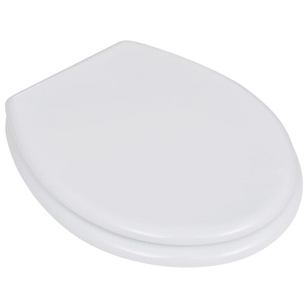 vidaXL Toilet Seats with Lids 2 pcs MDF White