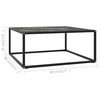 vidaXL Coffee Table Black Tempered glass, powder-coated steel Medium