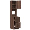 vidaXL Kitchen Cabinet Brown Oak Engineered Wood Tall Kitchen Cabinet