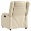 vidaXL Massage Recliner Chair Cream Fabric (100% polyester), metal, plywood