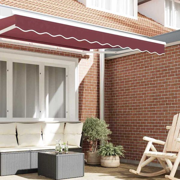 vidaXL Awning Valance Burgundy 2.3 x 0.2 m Canvas