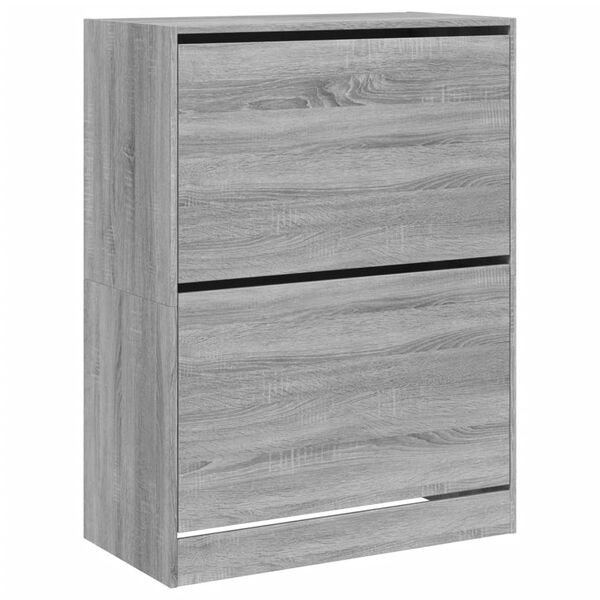 vidaXL Shoe Cabinet Grey Sonoma Engineered wood 31.5 x 16.5 x 42.5 in