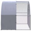 vidaXL Chicken Coop Silver and gray Galvanized steel, Polyethylene Large