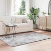 vidaXL Shaggy Rug Silver grey 100% Polyester 47.2 x 66.9 in Non-slip