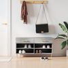 vidaXL Shoe Bench Grey sonoma Engineered wood, iron 40.2 in wide