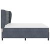vidaXL Box Spring Bed Dark Grey 78.74 x 78.74 in Polyester