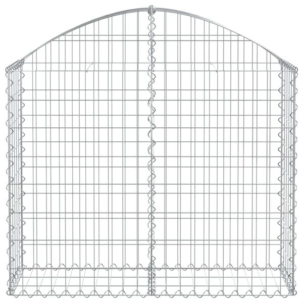 vidaXL Gabion Basket Silver Galvanized iron Medium Durable