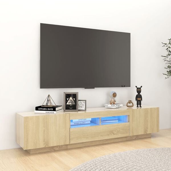 vidaXL TV Cabinet Sonoma oak Engineered wood Large TV Cabinet